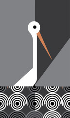 Modern abstract poster featuring bold geometric shapes with flowing harmonious composition, ideal for contemporary interior design and sophisticated wall art