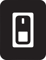 Vector Mouse Icon: Minimalist Black and White Sign Symbol for Technology Interface Design