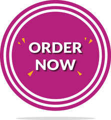Bold Pink Order Now Button with Circular Rings and Minimal DesignBold Pink Order Now Button with Circular Rings and Minimal Design