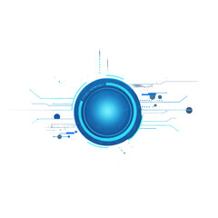 Obraz premium Abstract digital design with glowing blue circle.