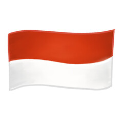 Simple Indonesia Flag Icon Illustration