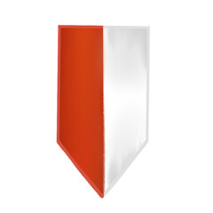 Simple Indonesia Flag Icon Illustration Element