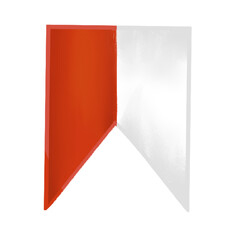 Simple Indonesia Flag Icon Illustration Element