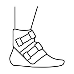 Outlined Ankle Weights with Straps Vector Design for Fitness and Exercise