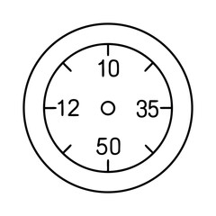Circular Gym Timer with Tick Marks for Workout or Exercise Timing