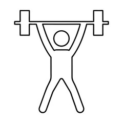 Person Lifting Barbell Icon Strength Fitness and Weightlifting Design Element