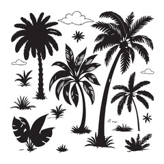 palm trees silhouettes