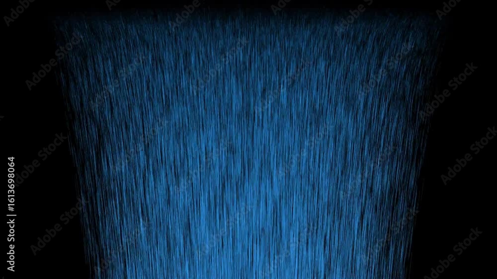 Poster dynamic blue particle stream: abstract motion graphics background visual effect