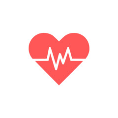 love, health and cardiovascular symbol illustration.