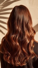Naklejka premium Natural Red Hair in Warm Sunlight