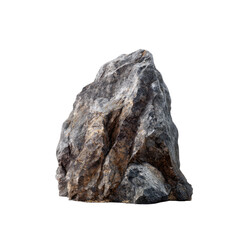 Isolated grey stone.  Rough texture