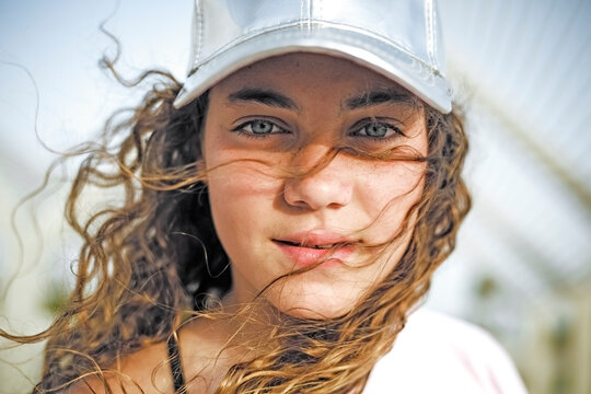 Portrait of girl with basecap