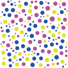 Seamless polka dot pattern, vector illustration for textile design.