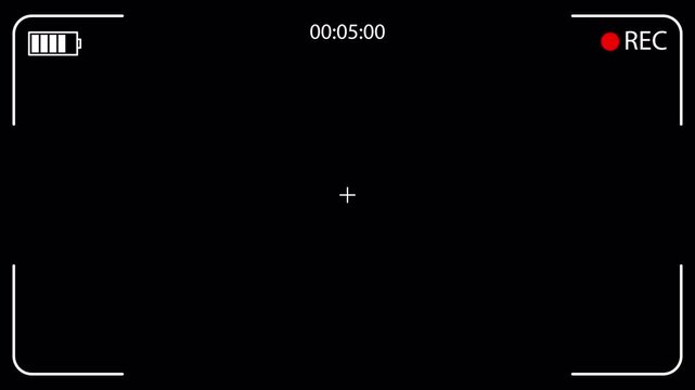 Video recording camera screen with alpha channel. 4K video