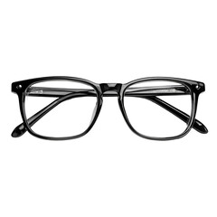 Black Square Eyeglasses Fashionable Frame Design