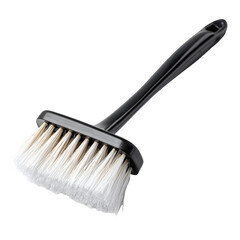 Black handled brush with white bristles cleaning brush cleaning tool