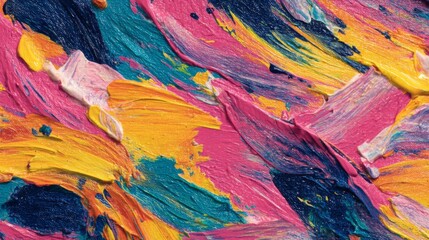 Vibrant Abstract Painting with Thick Brushstrokes