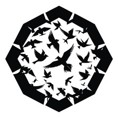 recycle symbol on black