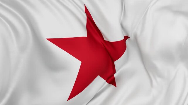 California Lone Star US state flag swaying in the wind, looped endless cycled video, completely full screen covers flag background