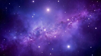 Dreamy Cosmic Nebula Background in Purple and Blue