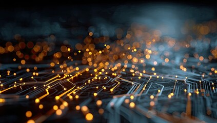 Abstract circuit board.  Digital network