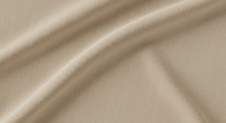 Fototapeta premium Soft flowing beige fabric with subtle highlights and shadows creating a luxurious and elegant texture