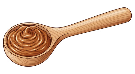 Isolated Peanut Butter Spoon