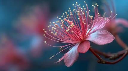 Pink and Red Flower Macro Photography