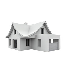 Architectural rendering of a contemporary house.