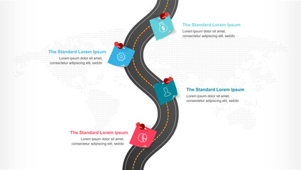 Roadmap Infographics for Business Planning and Strategy