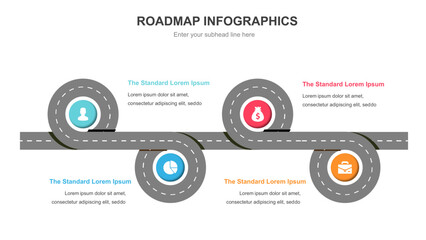 Roadmap Infographics for Business Planning and Strategy