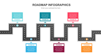Roadmap Infographics for Business Planning and Strategy