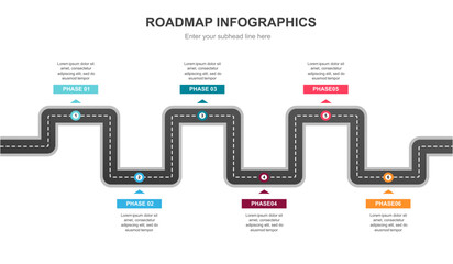 Roadmap Infographics for Business Planning and Strategy