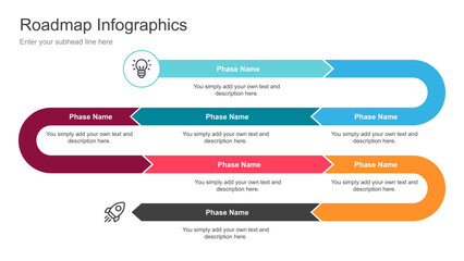 Roadmap Infographics for Business Planning and Strategy