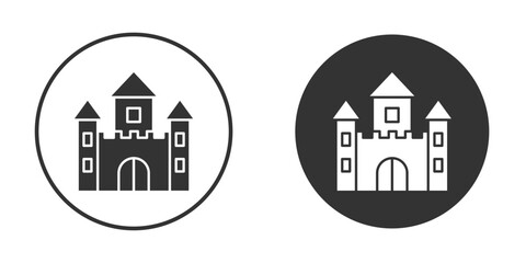 Palace icon in solid black flat shape glyph icons.