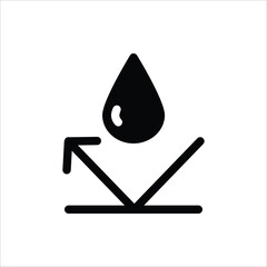 Waterproof icon. Water resistant symbol. Water protection, liquid proof protection for web design, app and UI. Isolated on white background.