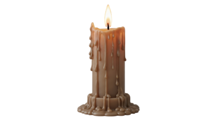 Isolated Burning Candle