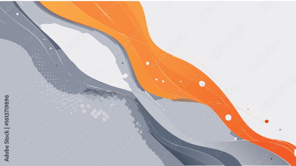 Poster modern abstract vector design featuring dynamic shapes on a sleek dark background, perfect for conte
