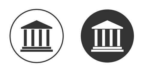 Government icon in solid black flat shape glyph icons.