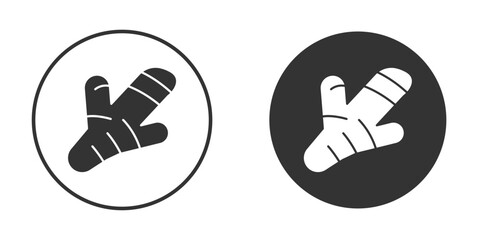 Ginger icon in solid black flat shape glyph icons.