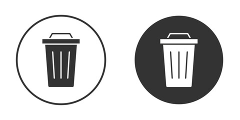 Garbage icon in solid black flat shape glyph icons.