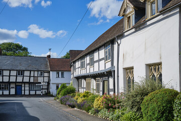 traditional houses in the Herefordshire village of Weobley