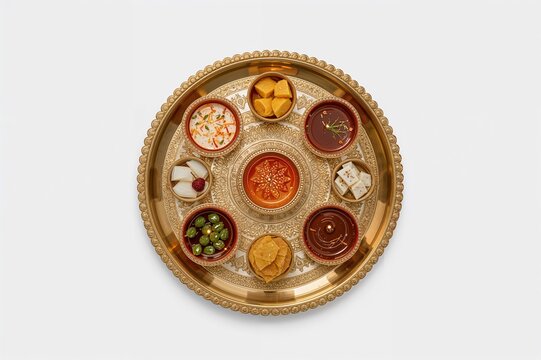 Authentic Indian masala spice box with assorted cooking spices in brass bowls ideal for food photography culinary blogs and ethnic cuisine marketing materials
