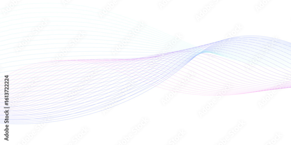 Poster abstract smooth soft blur wave digital geometric technology, data science frequency gradient lines o