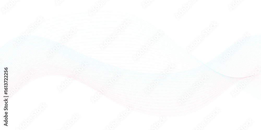 Poster abstract smooth soft blur wave digital geometric technology, data science frequency gradient lines o