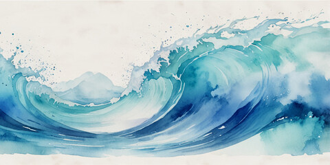 Top view on blue and white ocean wave background. Water ocean wave white and soft blue aqua, teal and marble texture.	