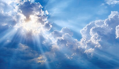 Radiant sky with dramatic clouds