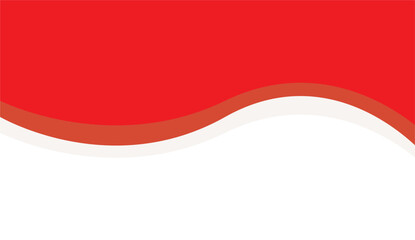 Naklejka premium Wavy red and white Indonesian flag vector illustration 