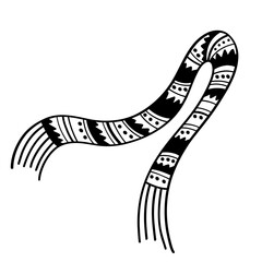 Funny Christmas scarf. Christmas, New year concept. Hand drawn illustration