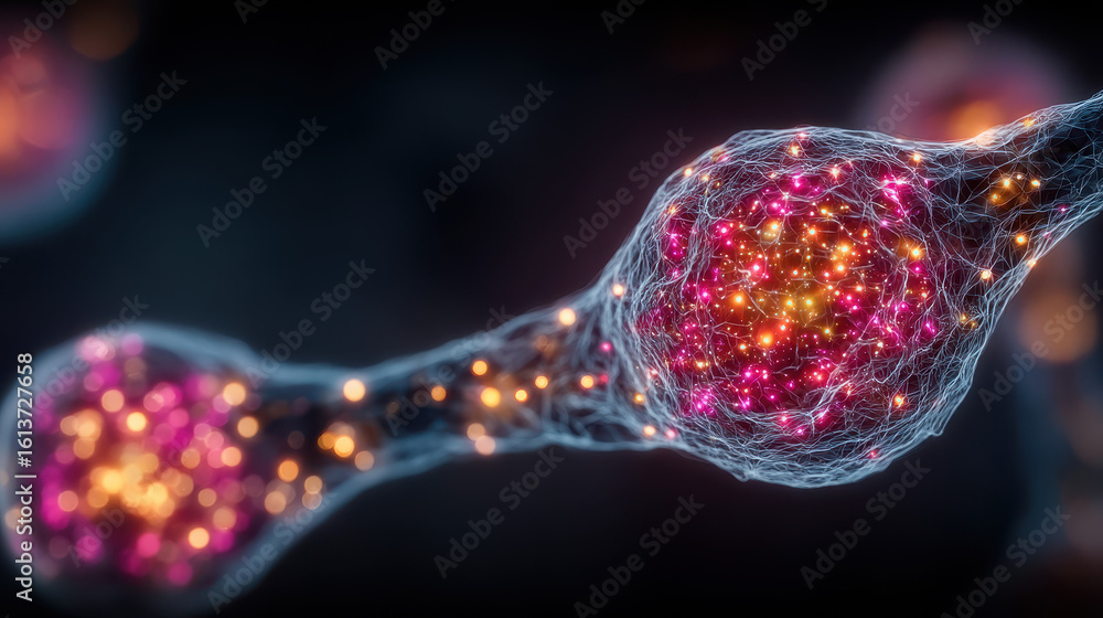 Aufkleber detailed visualization of human metabolic networks in colorful 3d with molecular interactions and di